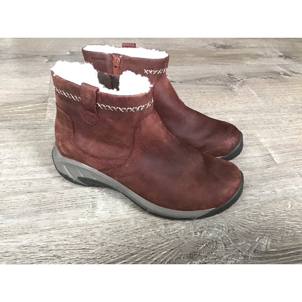 Merrell Encore 4 Ankle Women's 6.5 Snow Boots Zip Waterproof Rust Red J003830